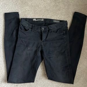 BLACK MADEWELL LOW-RISE SKINNY JEANS SIZE 24
